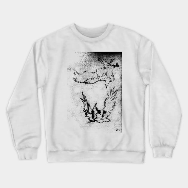 CROWFALL 1 Crewneck Sweatshirt by Yeti Ink ~ Yeti307